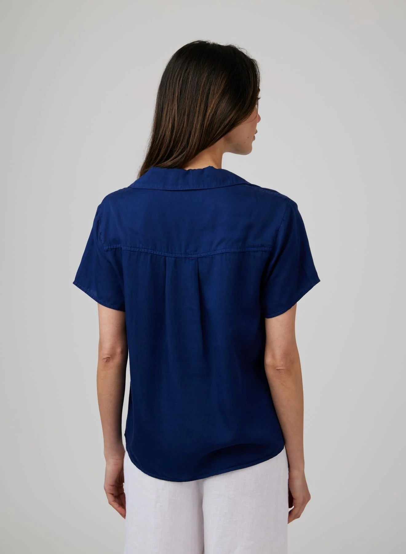 BELLA DAHL | Top court v-neck - Bleu