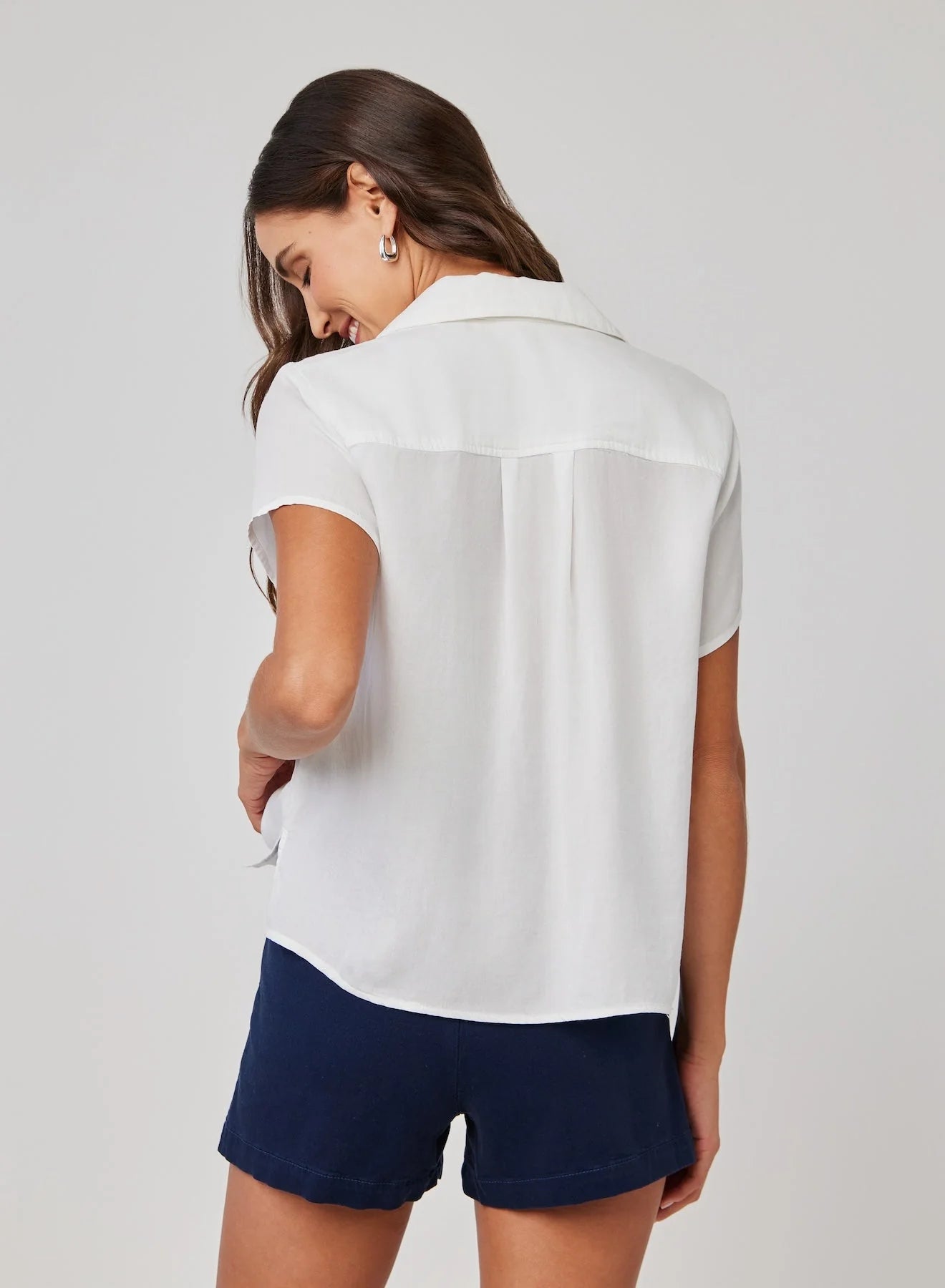 BELLA DAHL | Top court v-neck - Blanc