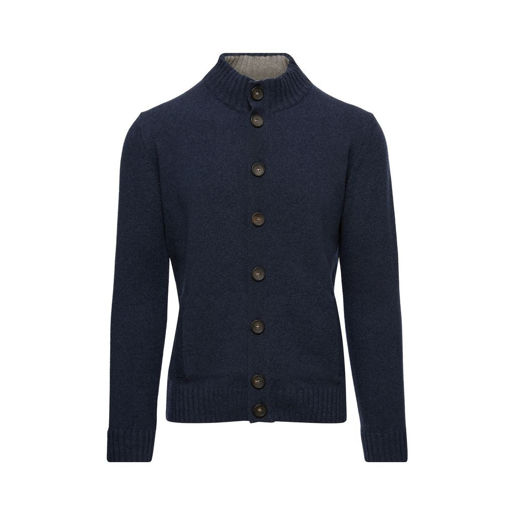 Emanuel Berg | Cardigan en laine mérinos et cachemire - Bleu