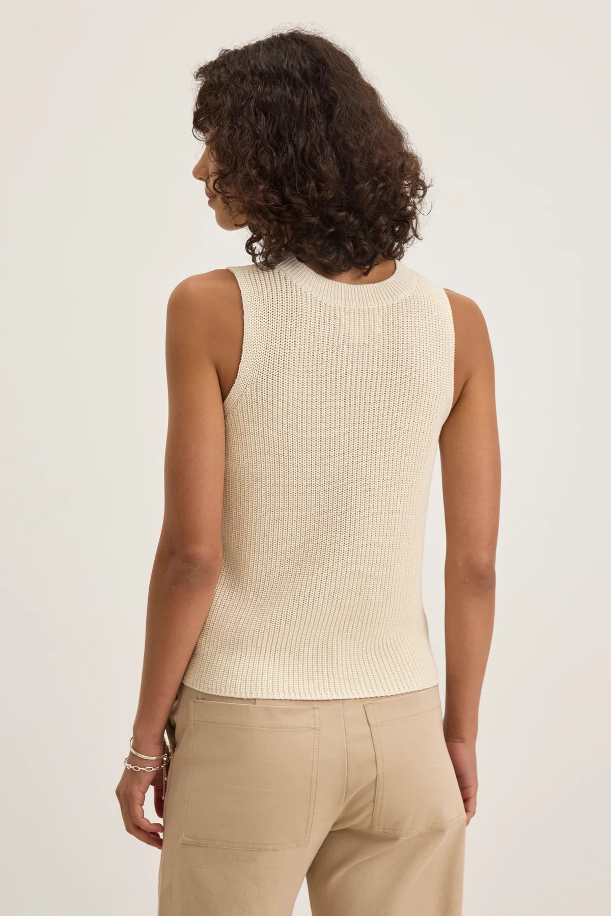 Velvet | Le pull sans manches en coton Pima ''Seretta'' - Creme