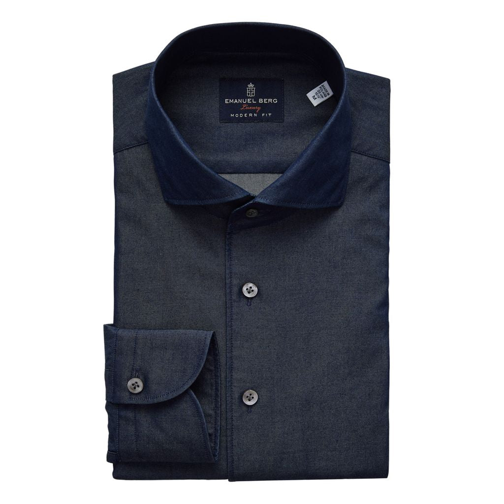 Emanuel Berg | La chemise en denim ''Fontelina'' - Marine foncé