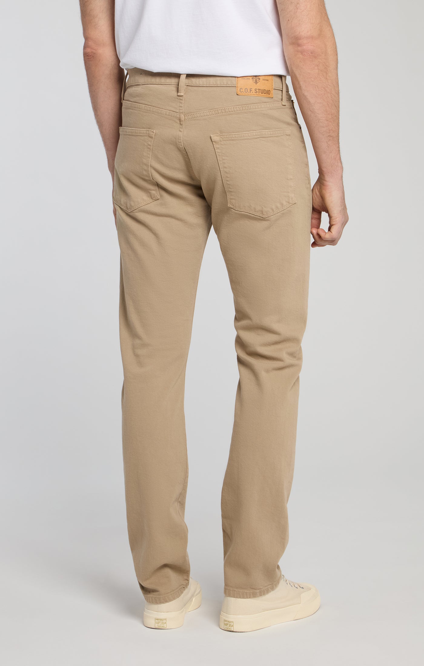 C.O.F. Studio | Jeans M8 coupe droite - Beige