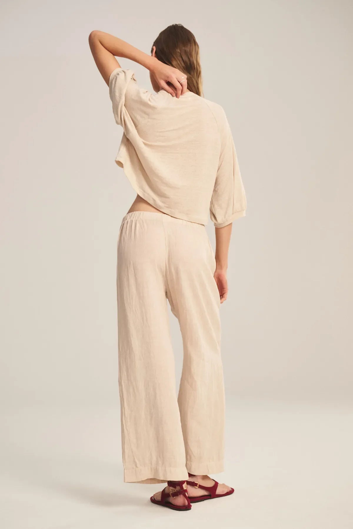 Velvet | Le pantalon en lin ''Lola'' - Sable