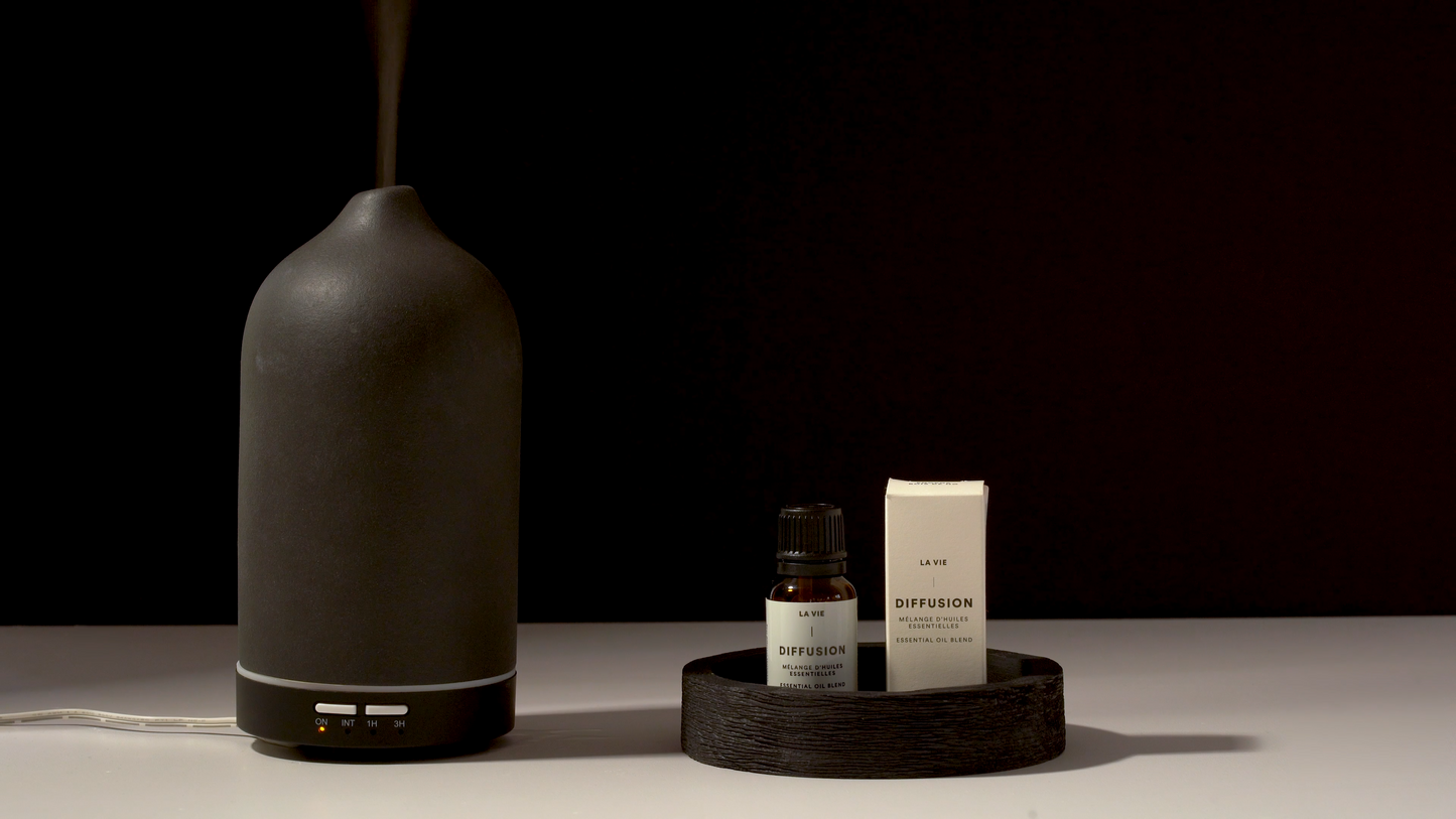 ATELIER LA VIE APOTHICAIRE | Diffuseur d’huiles essentielles ultrasonique - Noir