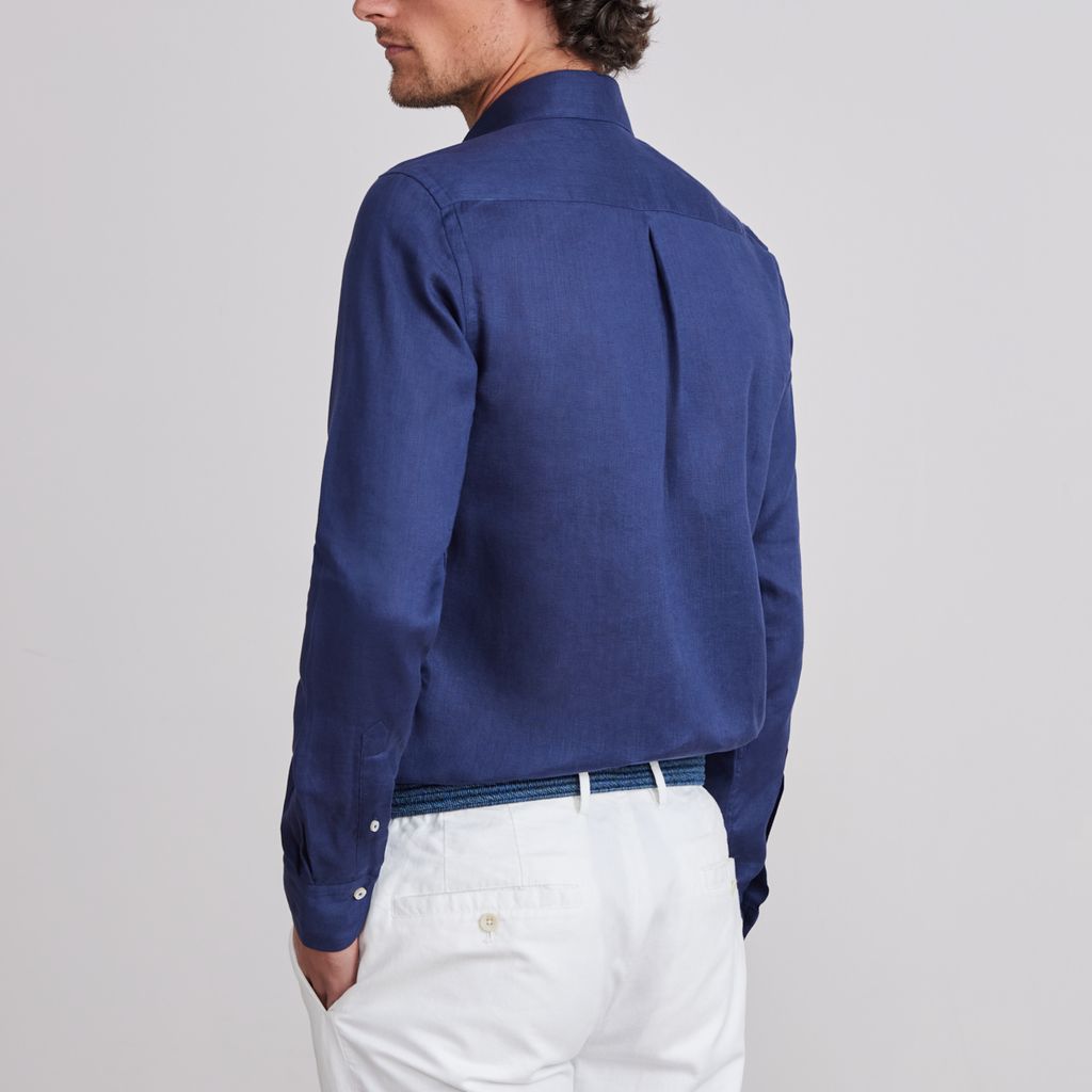 Emanuel Berg | Chemise en lin ''Havard'' - Navy