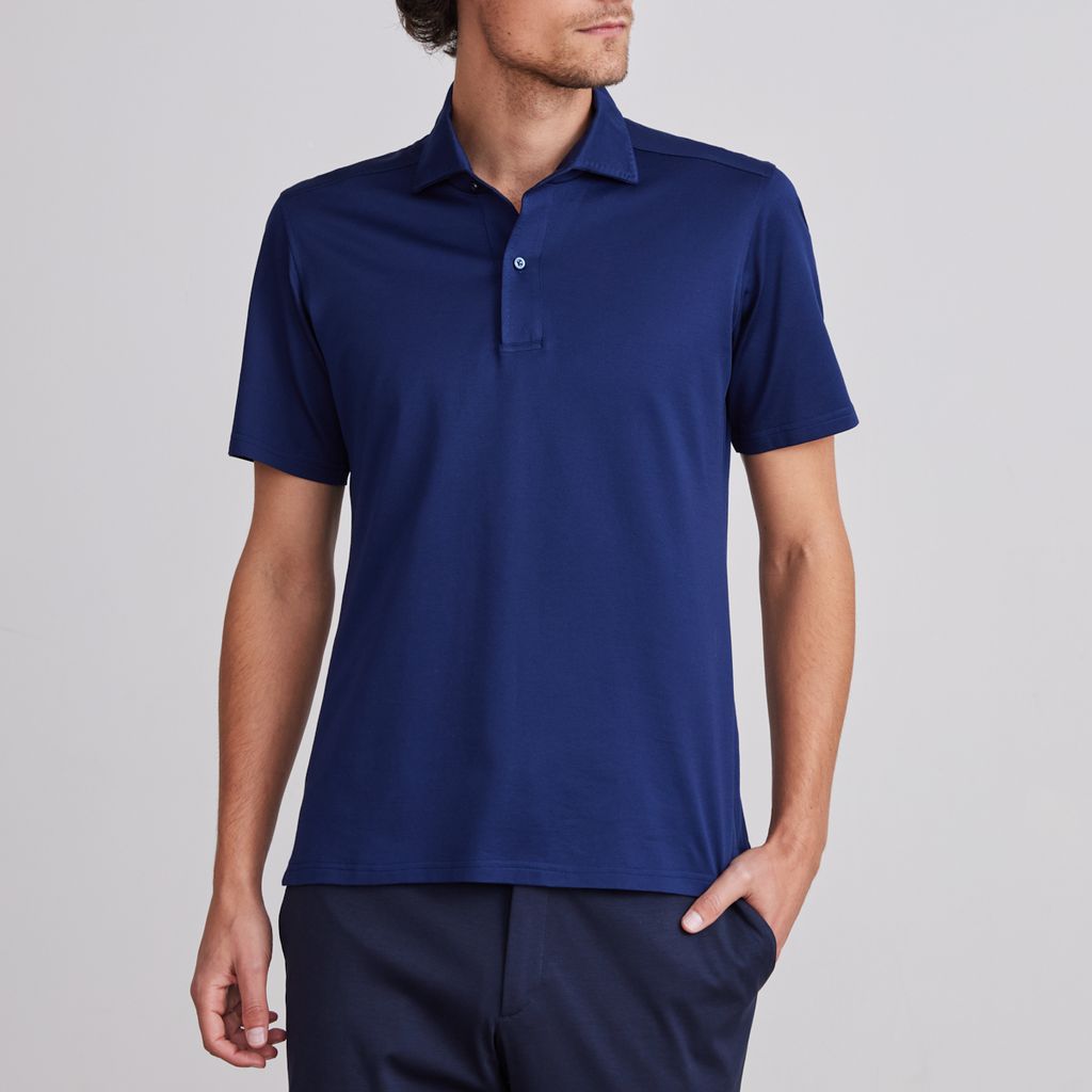 Emanuel Berg | Polo ''Pablo'' en jersey - Marine