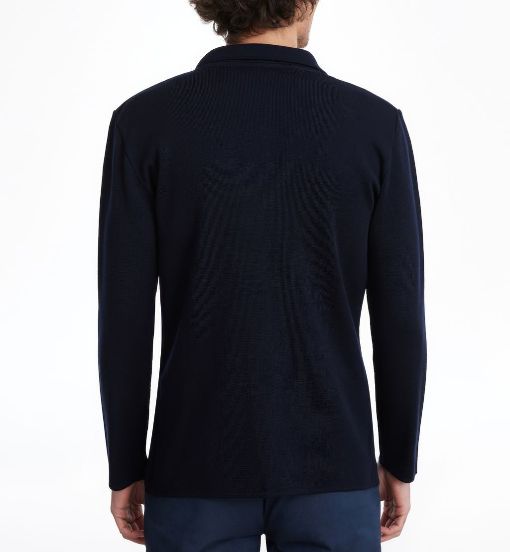 Emanuel Berg | Gilet en laine mérinos Premium - Marine