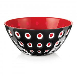 GUZZINI | GRAND BOL "LE MURRINE" - NOIR/ROUGE