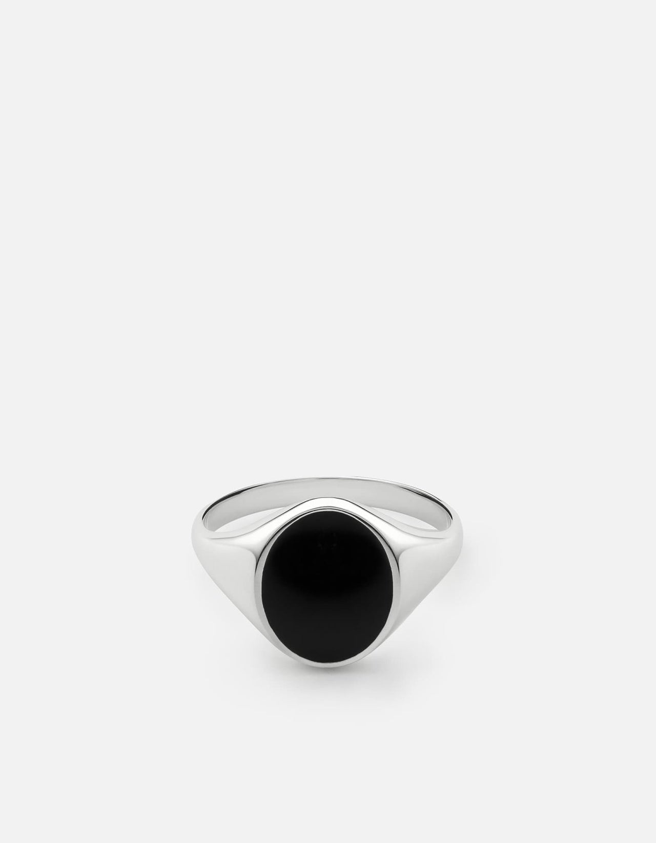 Miansai - Bague Heritage, argent sterling/émail noir