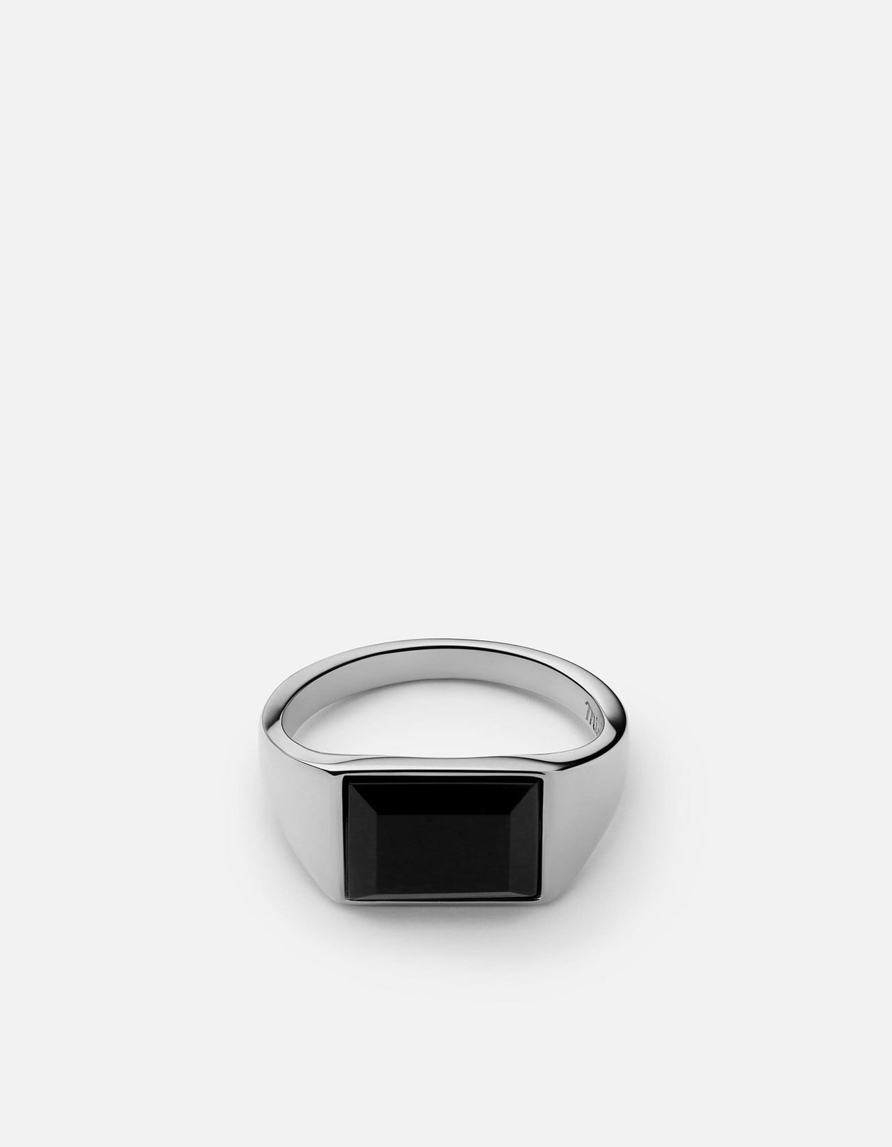 Miansai - Bague Lennox en onyx , argent sterling