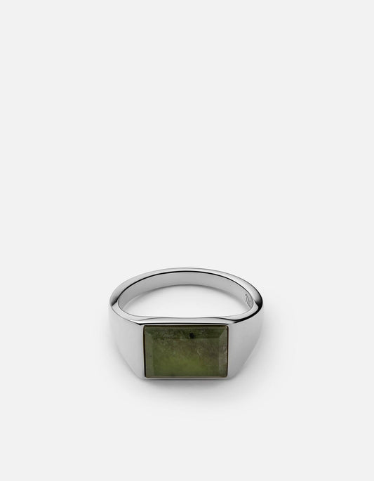 Miansai - Lennox Jasper Ring, Sterling Silver