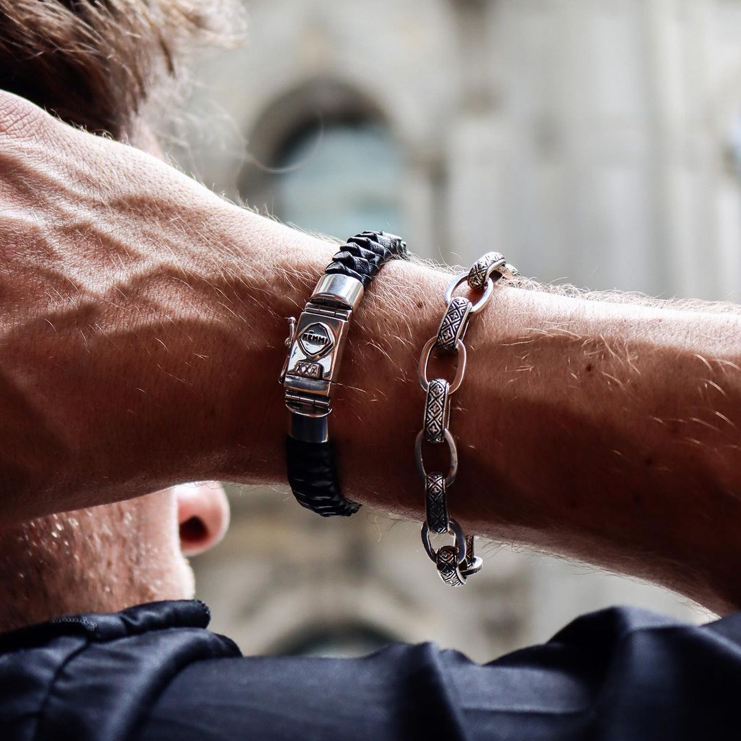 Kemmi |  Bracelet en chaîne à maillons argentés