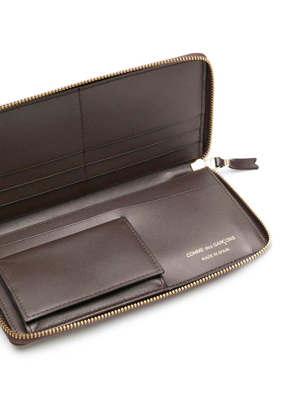 Comme des Garçons - Rectangular wallet with zipper - brown