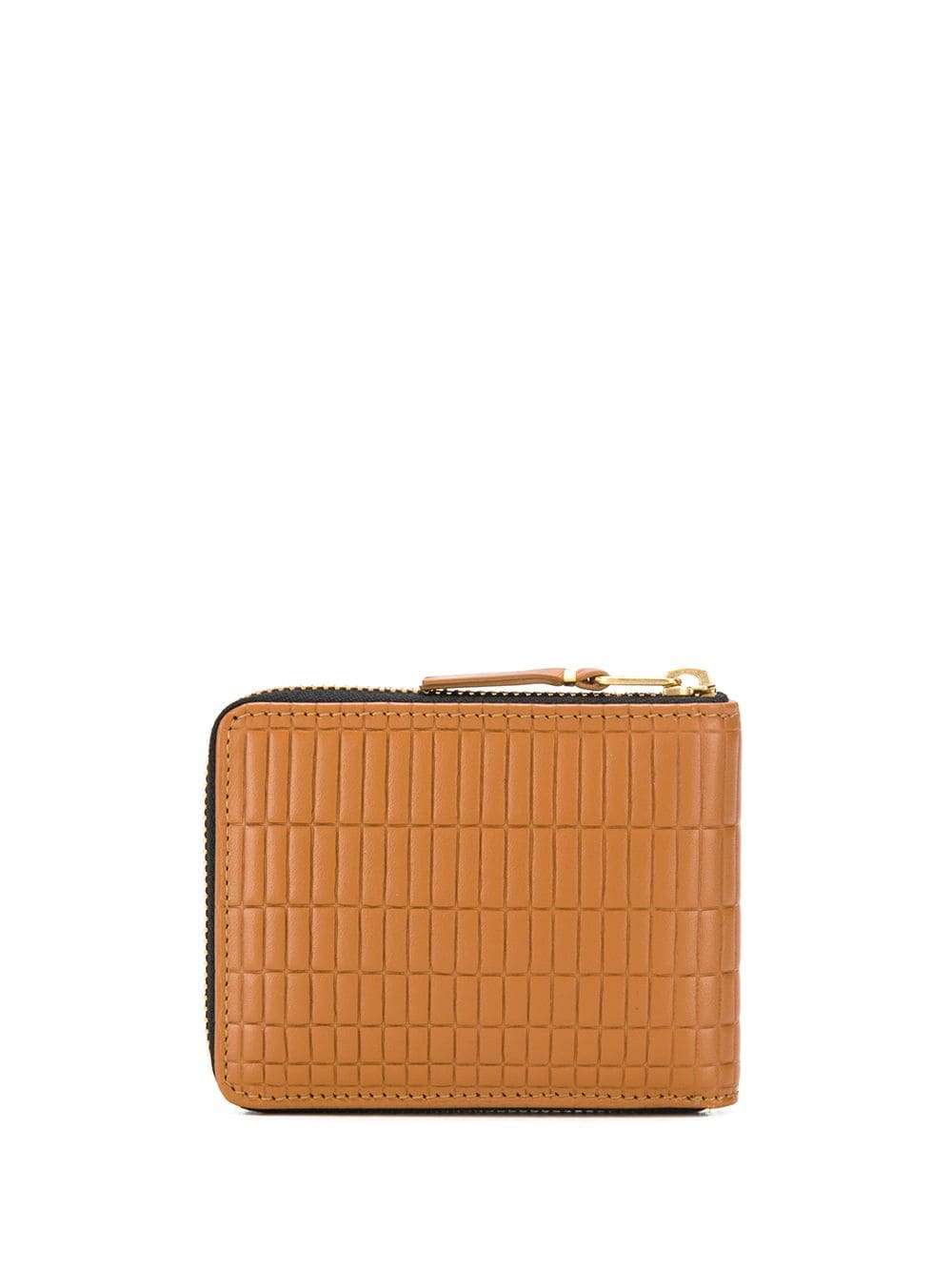Comme des Garçons - Checkered embossed wallet with zip opening - Caramel