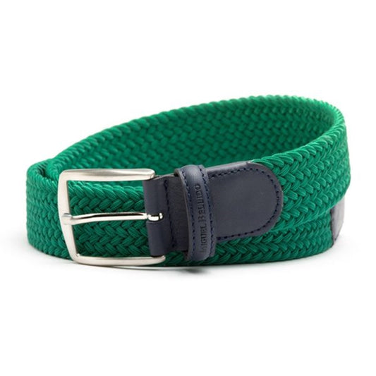 Miguel Bellido - Braided Elastic Belt - Green