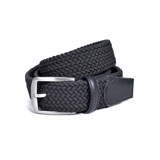 Miguel Bellido - Braided Elastic Belt - Black