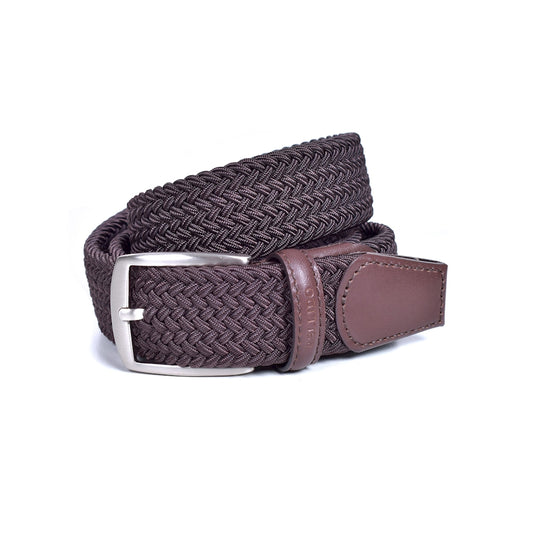 Miguel Bellido - Braided Elastic Belt - Brown