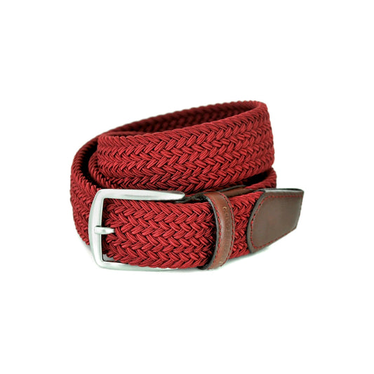 Miguel Bellido - Braided Elastic Belt - Red
