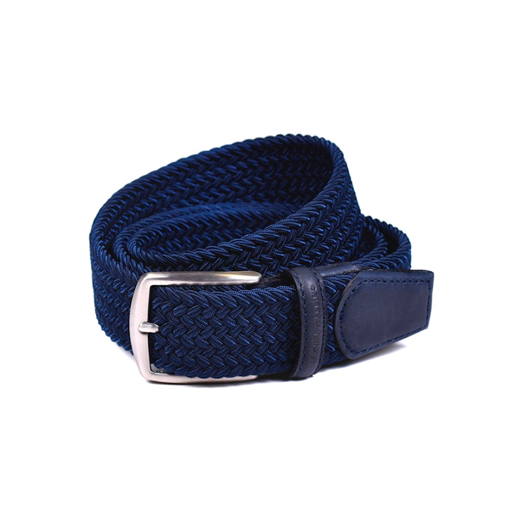 Miguel Bellido - Ceinture élastique tressée - Bleu marine