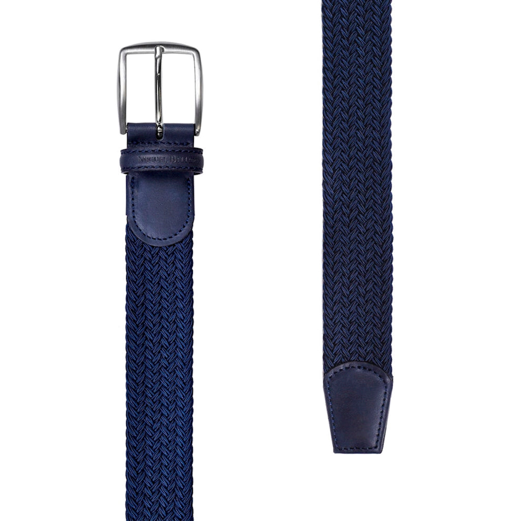 Miguel Bellido - Ceinture élastique tressée - Bleu marine
