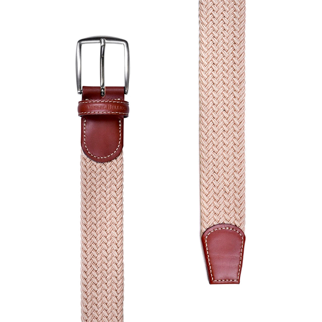 Miguel Bellido - Ceinture élastique tressée - Beige