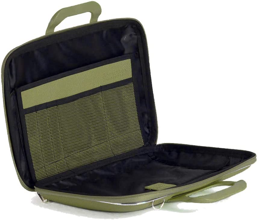 Bombata Firenze Briefcase in Olive Green
