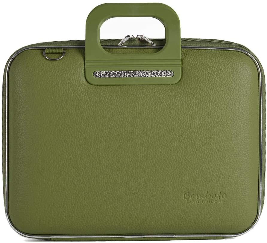 Bombata Firenze Briefcase in Olive Green