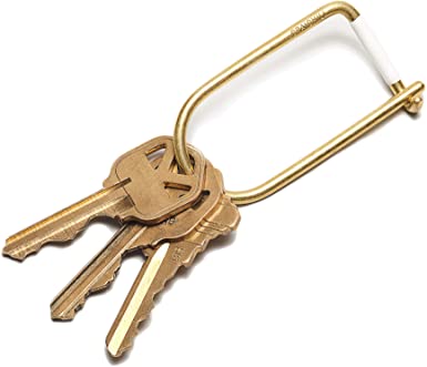 Wilson brass key ring with enamel band