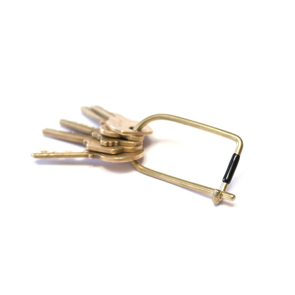 Wilson brass key ring with enamel band