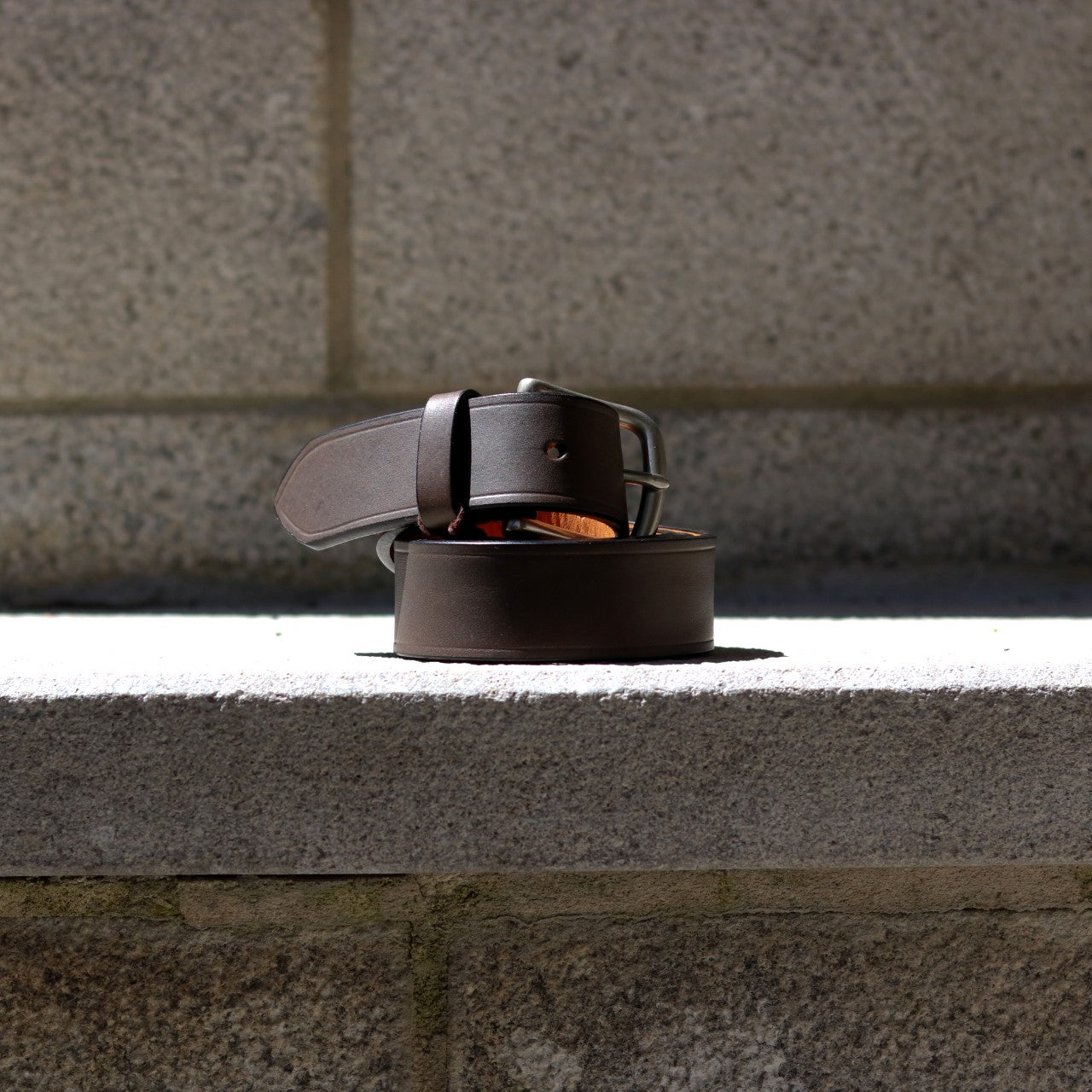 Sfalci - Dark Brown Leather Belt - Slim Version
