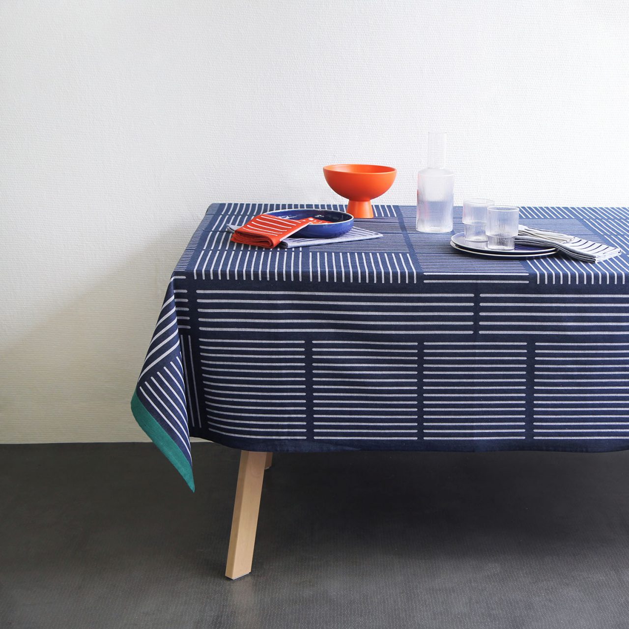 Tissage Moutet | Nappe de table "Fatxada" - Marine