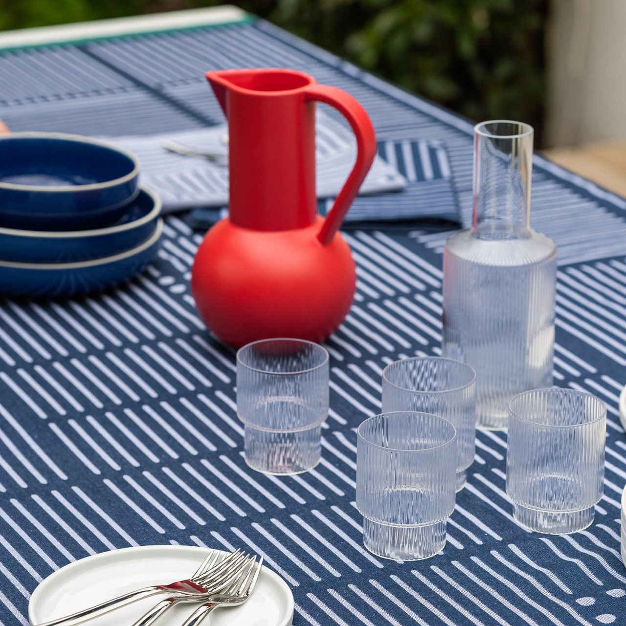 Tissage Moutet | Nappe de table "Fatxada" - Marine