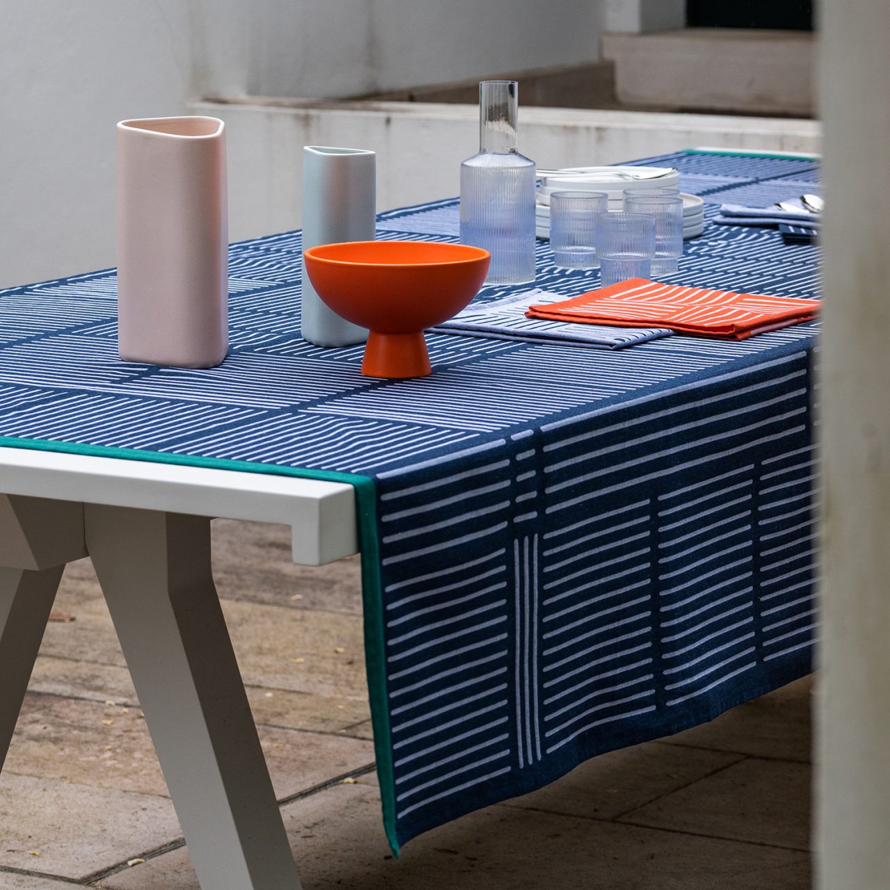 Tissage Moutet | Nappe de table "Fatxada" - Marine