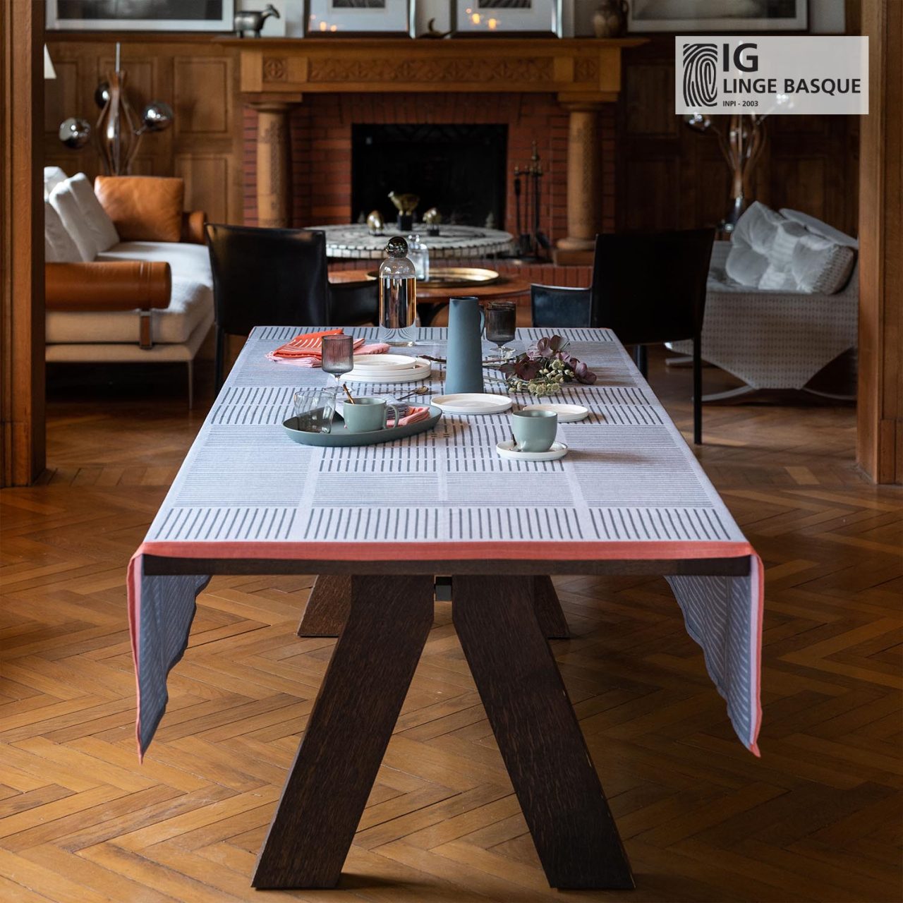 Tissage Moutet | Nappe de table "Fatxada" - Gris