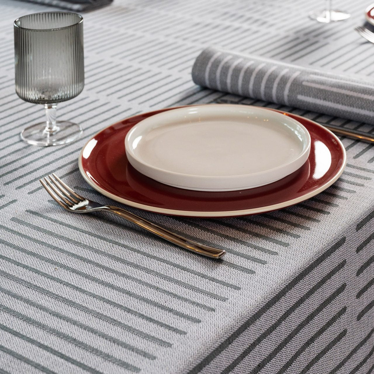 Tissage Moutet | Nappe de table "Fatxada" - Gris