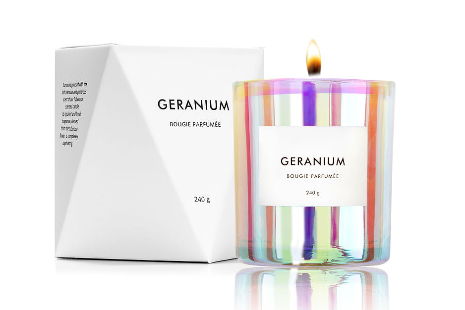 BOUGIE LES CITADINES - HOLOGRAM - GERANIUM