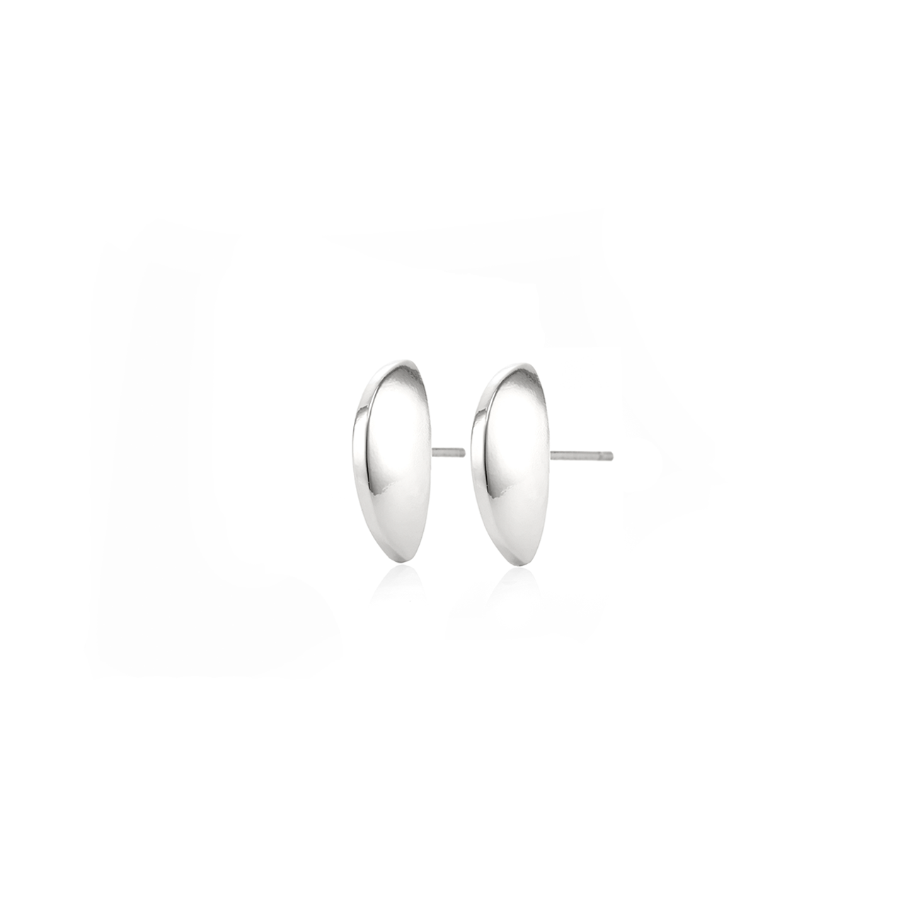 Jenny Bird - "Half Stud" Earrings - Silver