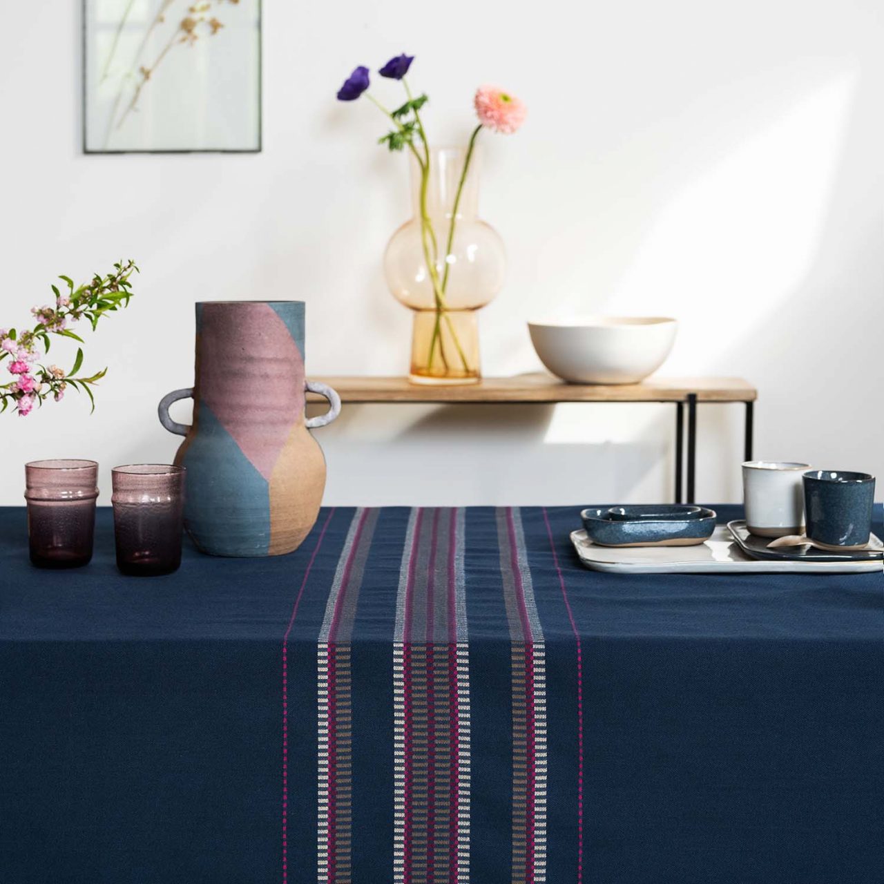 Tissage Moutet | Nappe de table "Joana" - Marine