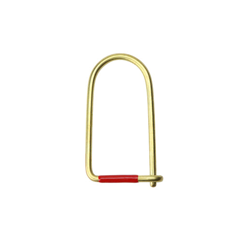 Wilson brass key ring with enamel band