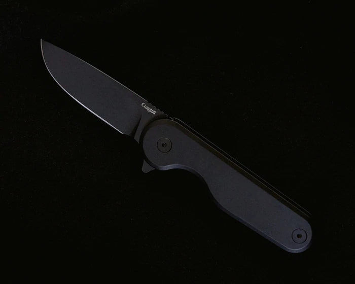Rook knife in black PVD finish steel