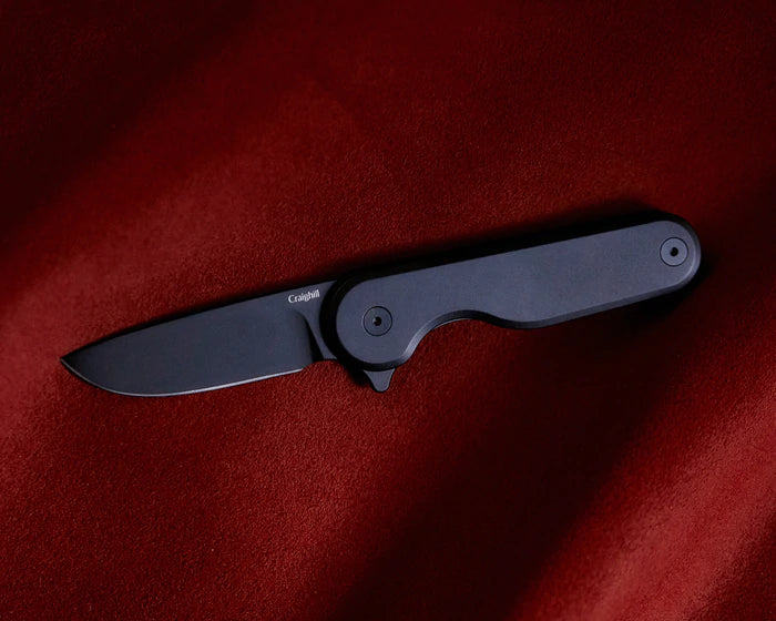 Rook knife in black PVD finish steel