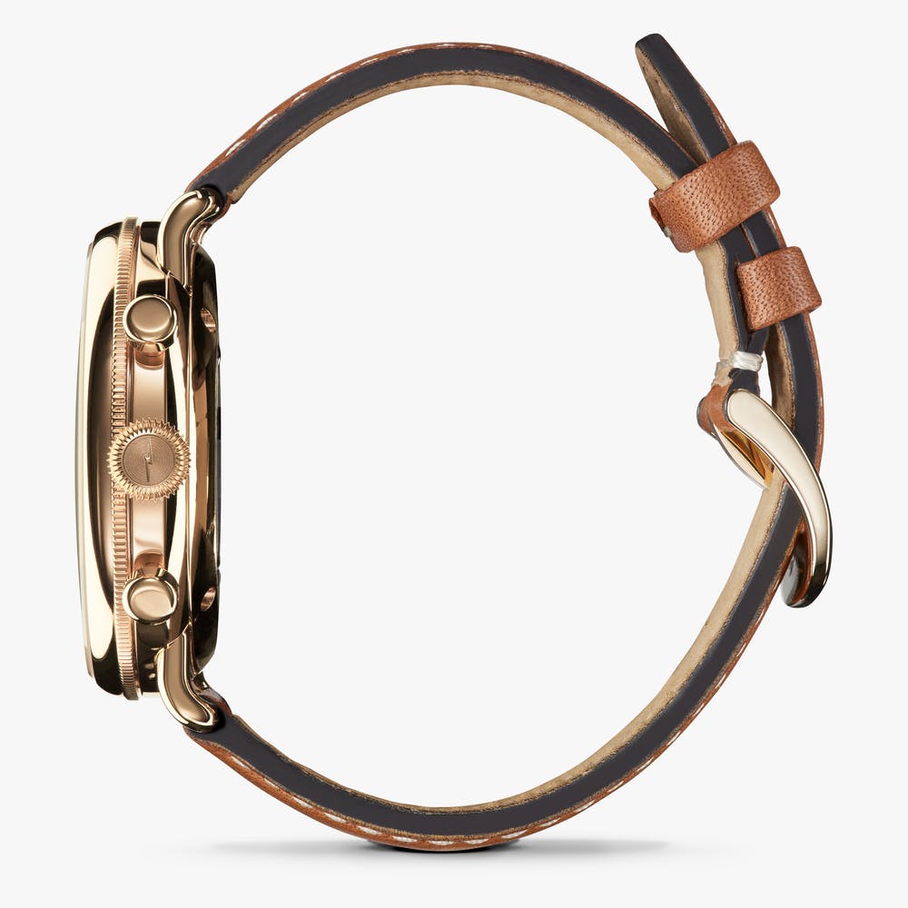 Shinola - Montre CANFIELD CHRONO 43MM - Blanc / Or