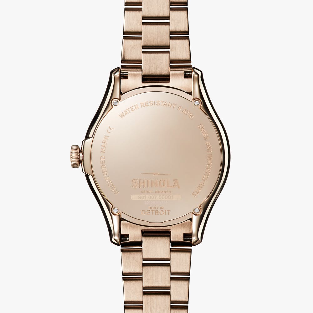 SHINOLA VINTON 38MM WATCH IN CHAMPAGNE