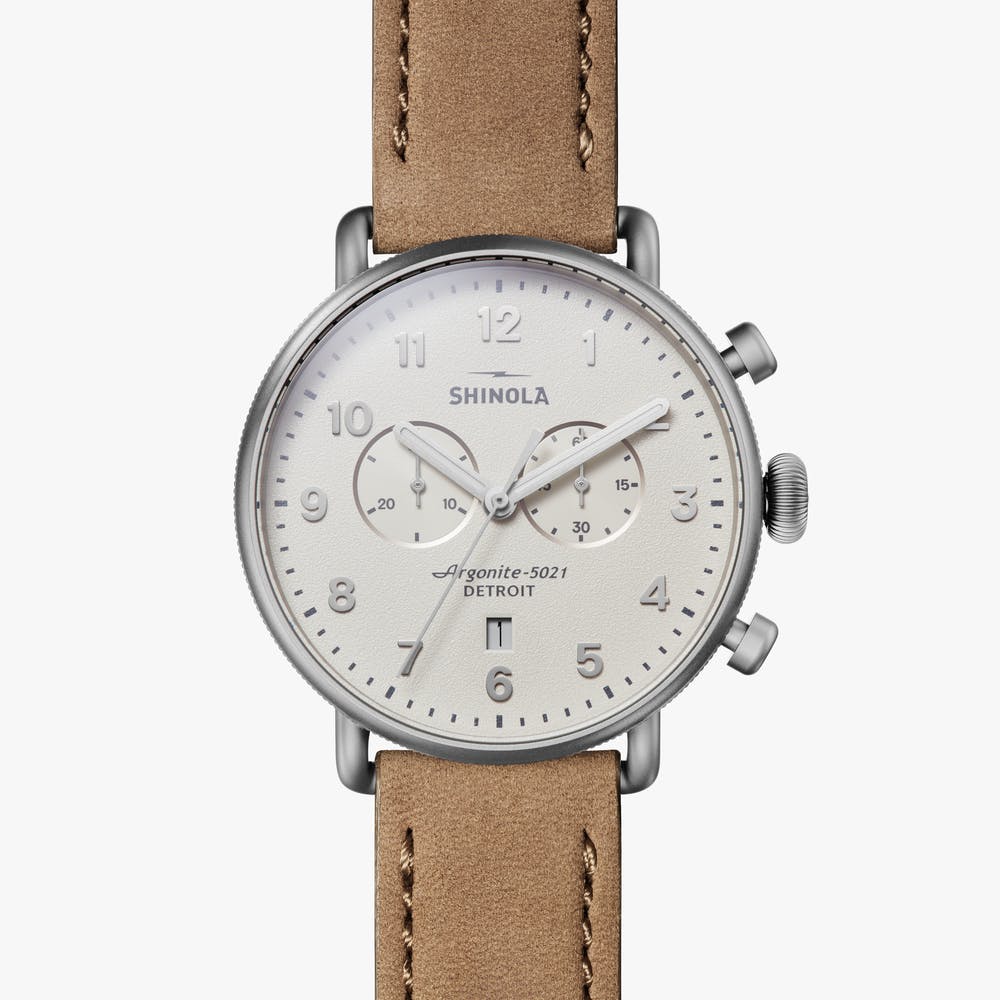 Shinola - Montre CANFIELD CHRONO 43MM - Ivoire