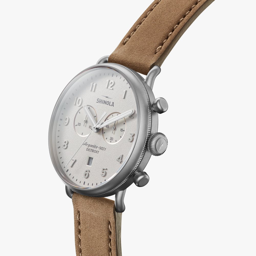 Shinola - Montre CANFIELD CHRONO 43MM - Ivoire