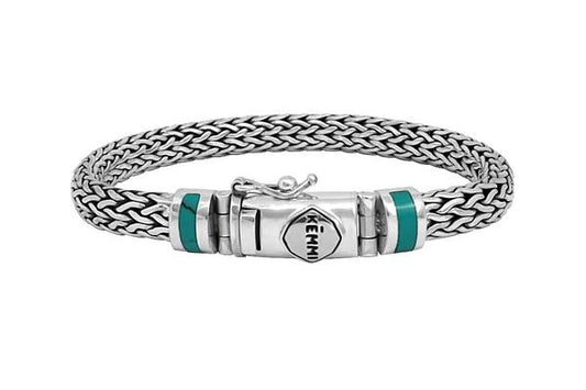 Kemmi Turquoise Snake Bracelet in Silver