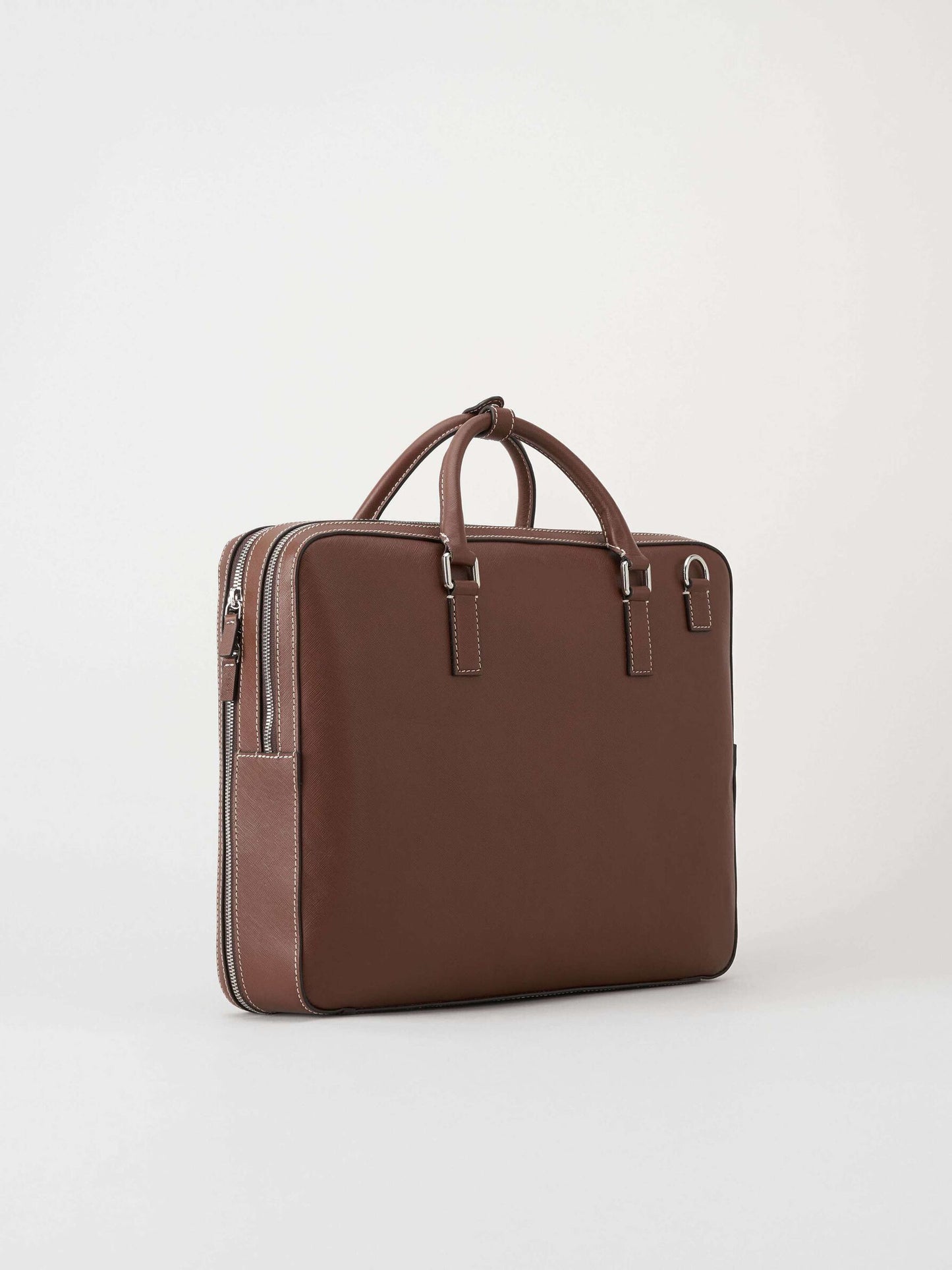 Tiger of Sweden - Mallette en cuir "Bower" - Brun pâle