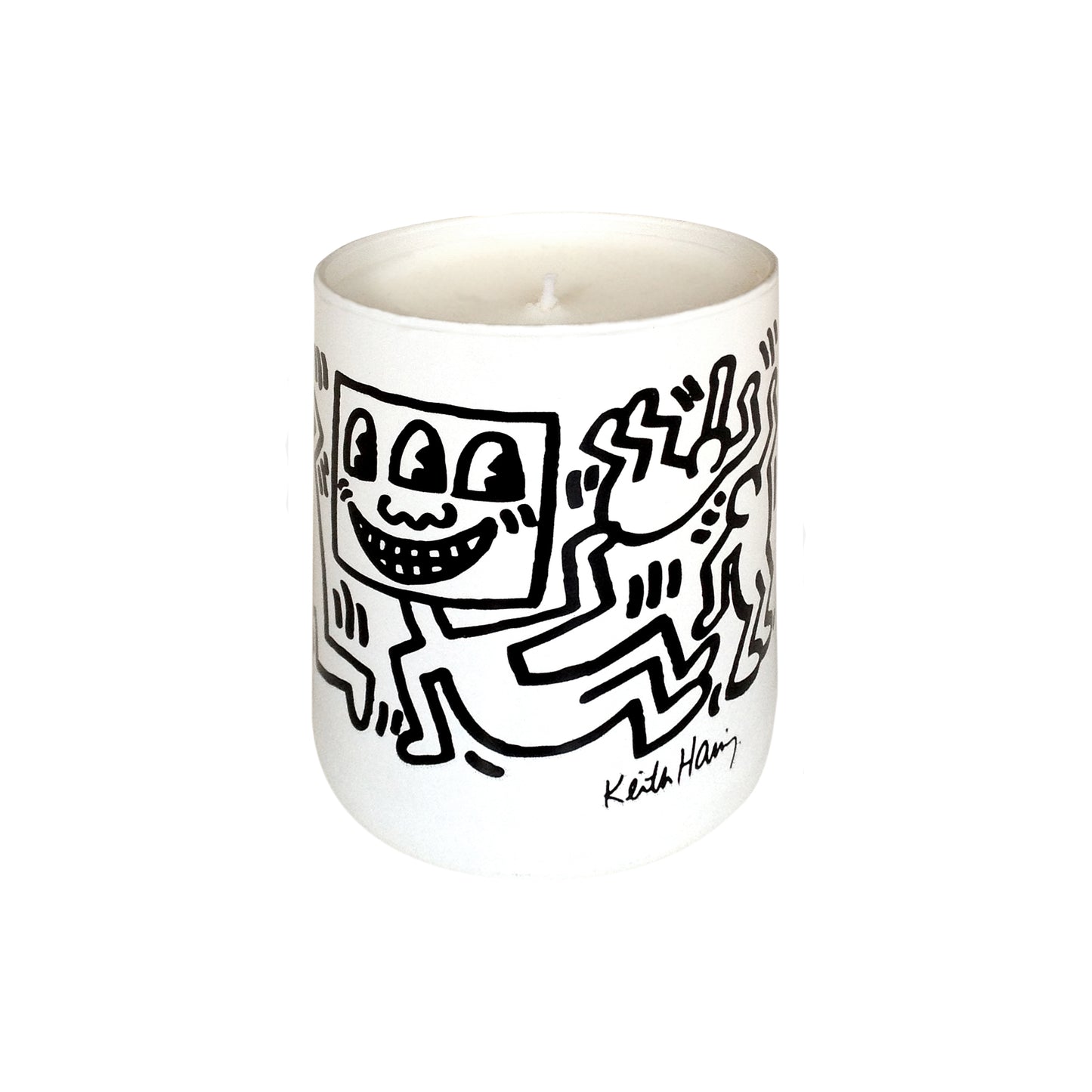 Keith Haring Candle, White & Black