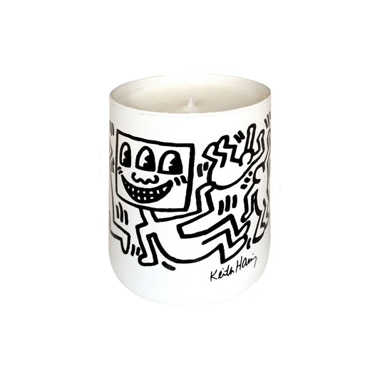 Keith Haring Candle, White & Black
