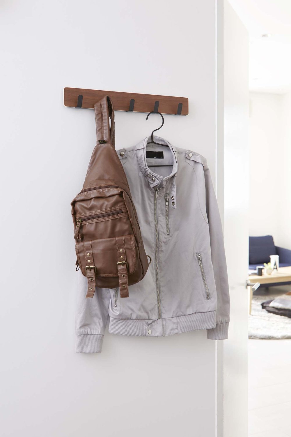 Yamazaki | Support à 5 crochets au-dessus de la porte - Bois